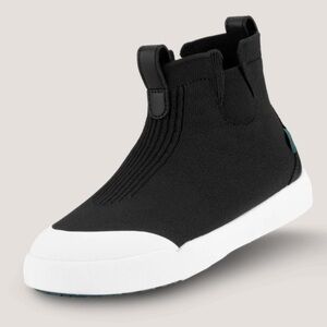 VESSI Classic Chelsea Weekend Black and White Slip-On Waterproof Boots